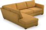 Friday - 2,5-sits soffa med divan vänster - Gul