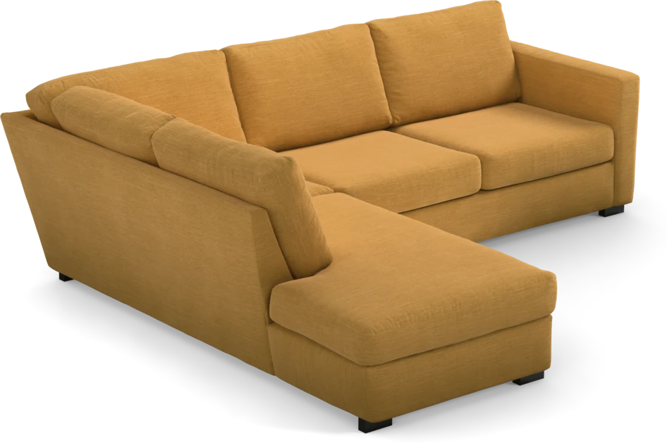 Friday - 2,5-sits soffa med divan vänster - Gul