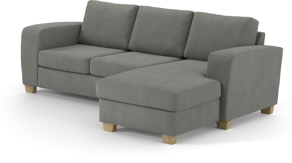 Friday - 3-sits soffa med schäslong höger - Grå