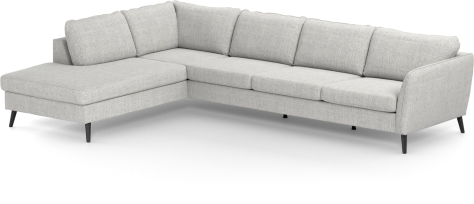 County - 3-sits soffa med divan vänster - Grå