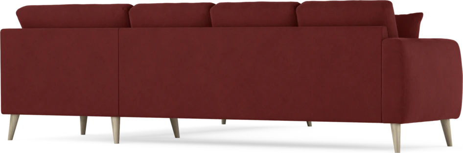 Eden - Hörnsoffa, 3+3-sits - Röd
