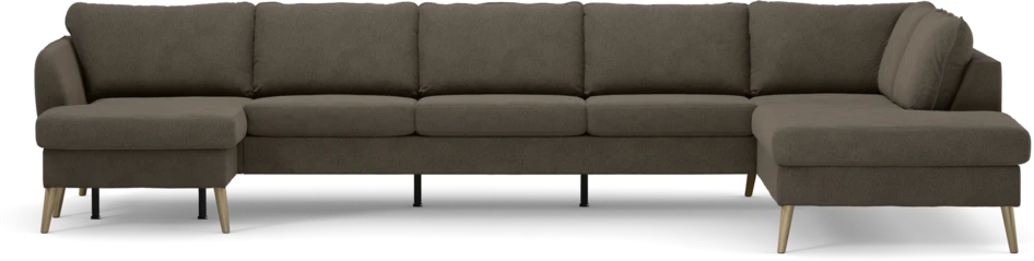County - 4-sits soffa med schäslong vänster och divan höger - Brun