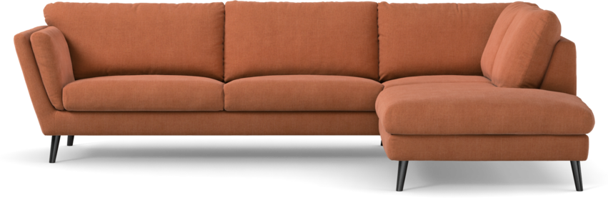 Madison Lux - 3-sits soffa med divan höger - Orange