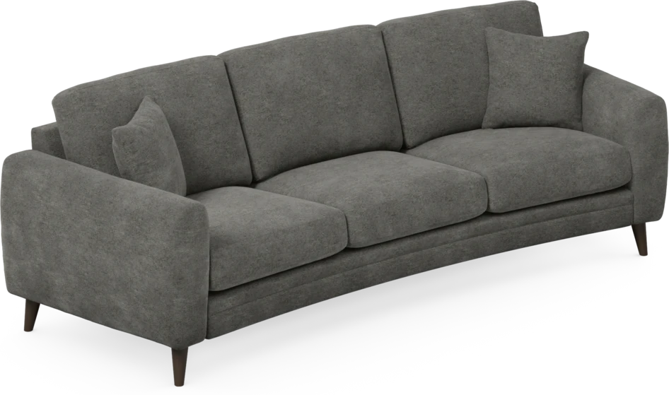 Eden - 3-sits soffa svängd - Grå