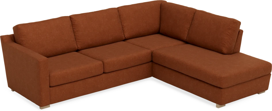 Friday - 2,5-sits soffa med divan höger - Orange