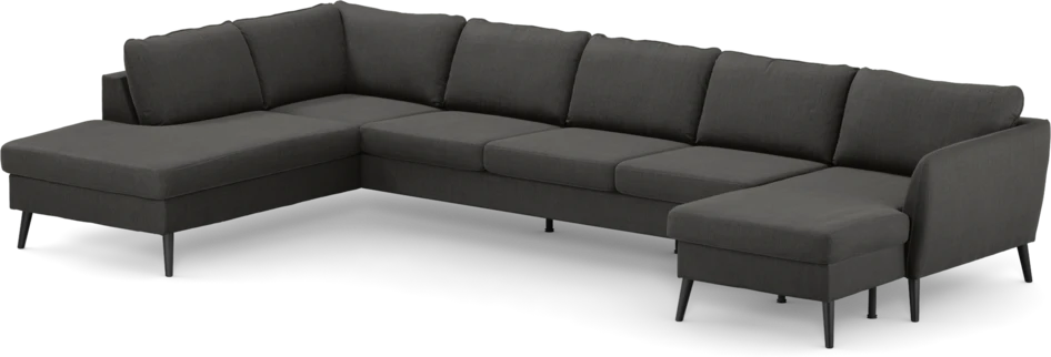 County - 4-sits soffa med divan vänster och schäslong höger - Grå