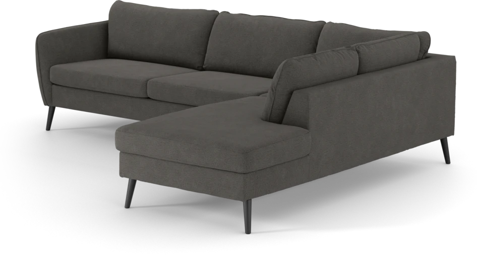 County - 2,5-sits soffa med divan höger - Brun