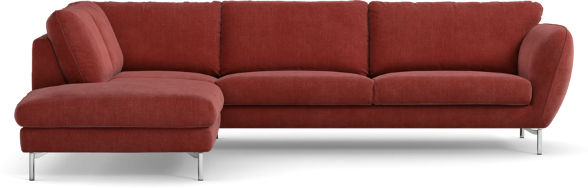Madison - 3-sits soffa med divan vänster - Rosa