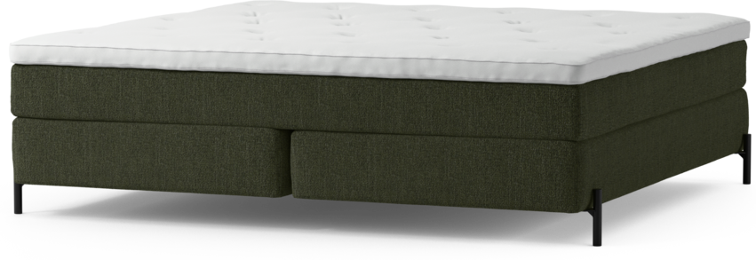 Delux Sense - Kontinentalsäng, dubbelsäng med bäddmadrass och sängben