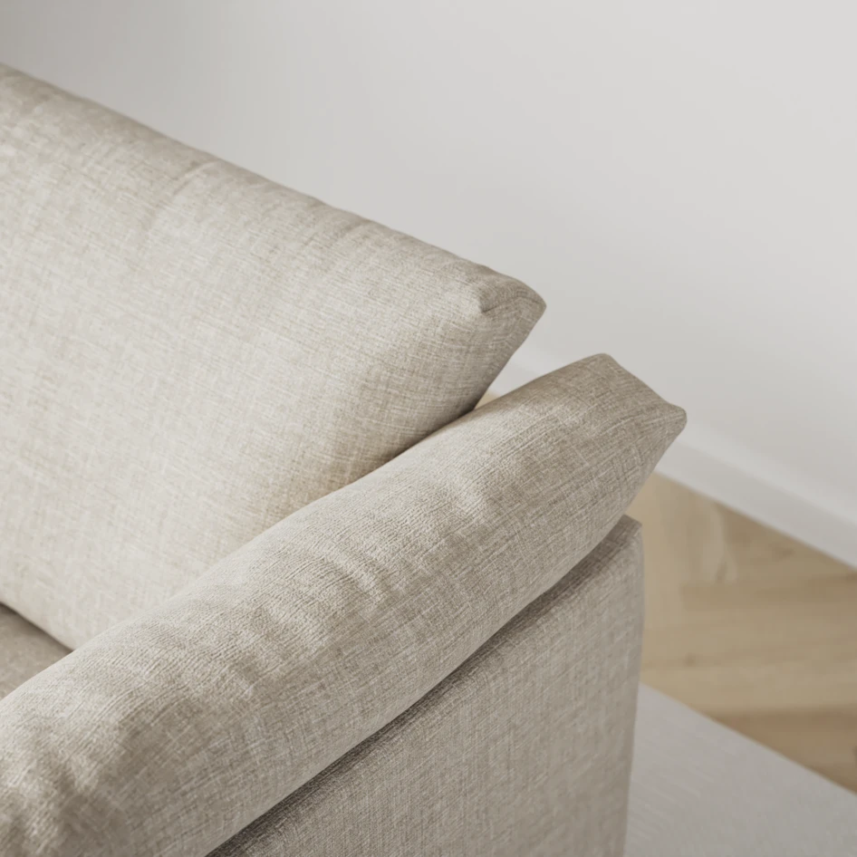 Cherrie - 4-sits soffa, fast klädsel - Beige