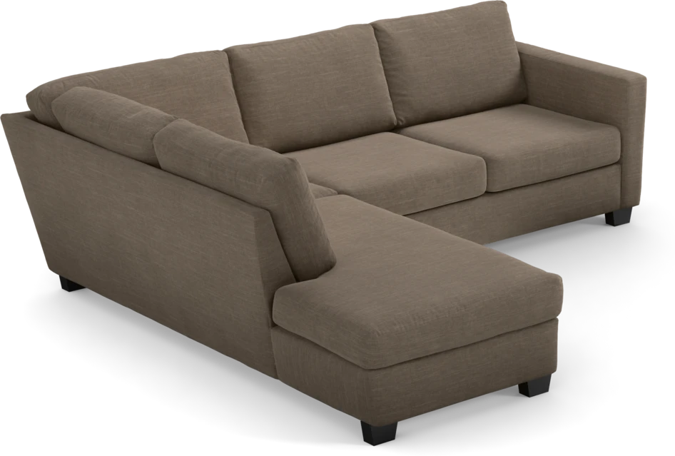 Friday - 2,5-sits soffa med divan vänster - Brun