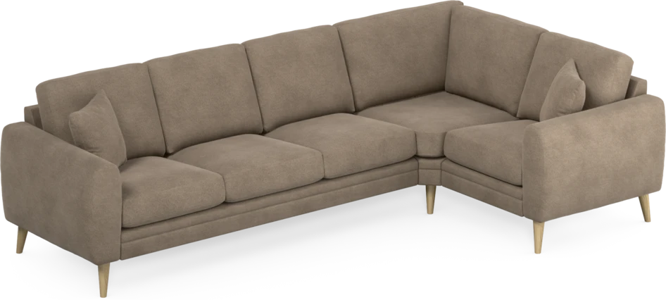 Eden - Hörnsoffa, 3+1-sits - Brun