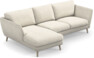 Madison Lux - 2-sits soffa med schäslong vänster - Vit