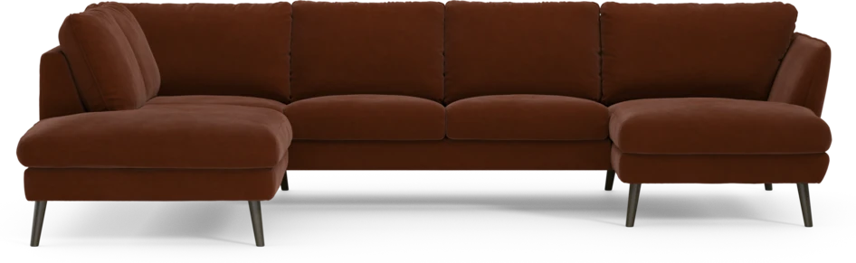 Madison Lux - 2-sits soffa med divan vänster och schäslong höger - Orange