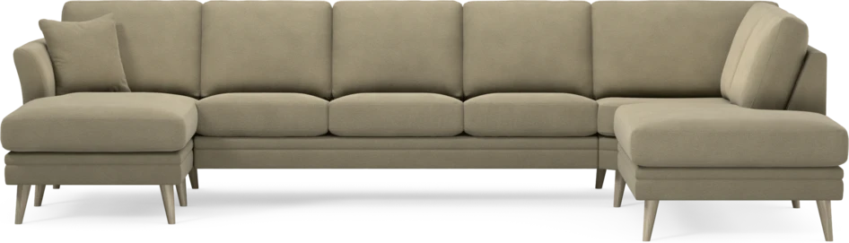 Eden - 3-sits soffa med schäslong vänster och divan höger - Beige