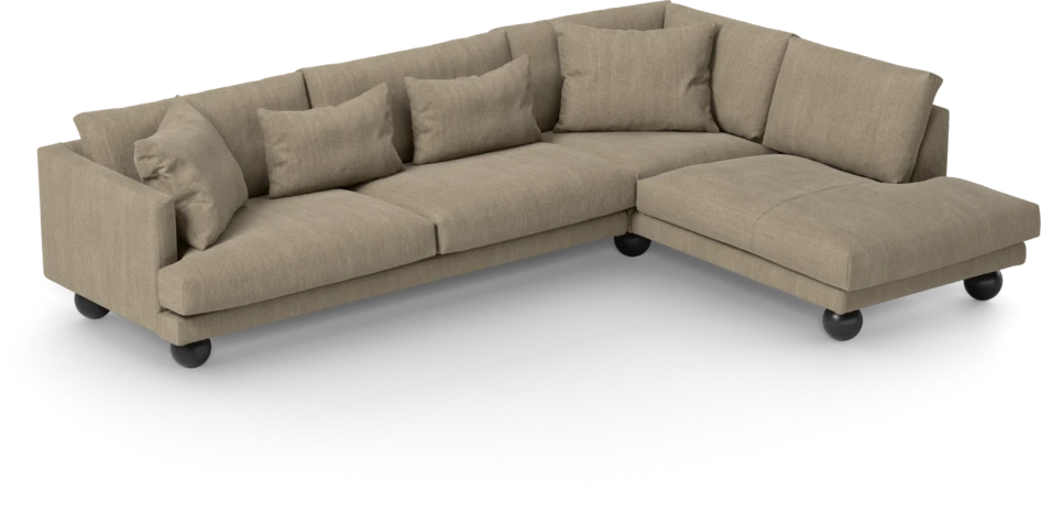 Harper - 3-sits soffa med divan höger - Beige