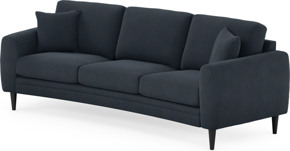 Eden - 3-sits soffa svängd - Blå