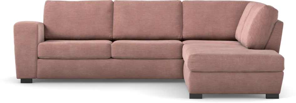 Friday - 2,5-sits soffa med divan höger - Rosa