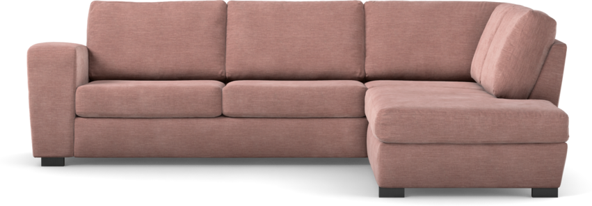 Friday - 2,5-sits soffa med divan höger - Rosa