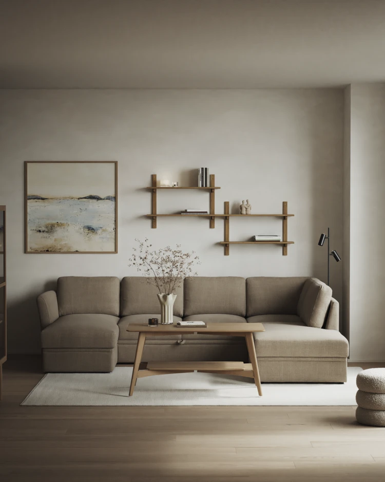 Öland - Bäddsoffa med schäslong vänster och divan höger - inspiration