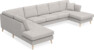 Eden - 3-sits soffa med divan vänster och schäslong höger - Grå
