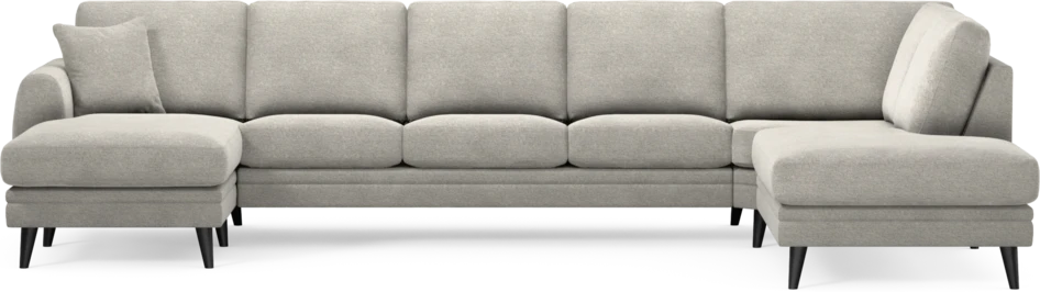 Eden - 3-sits soffa med schäslong vänster och divan höger - Grå
