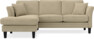 Eden - 2-sits soffa med schäslong - Beige