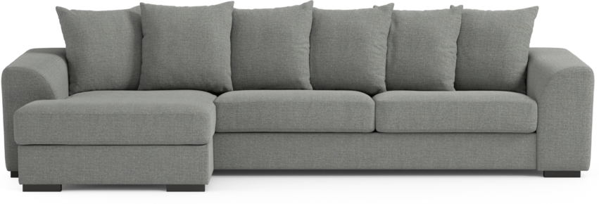 Town - 3-sits soffa med schäslong vänster - Grå