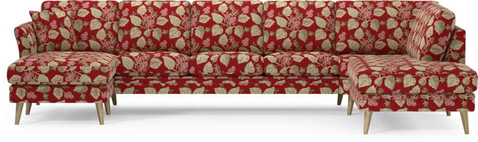Eden - 3-sits soffa med schäslong vänster och divan höger - Flerfärgad