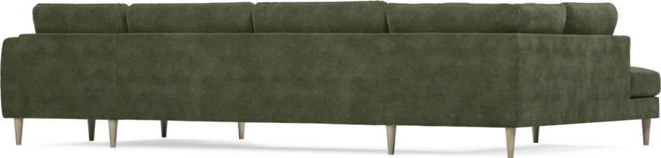 Bridge - 3-sits soffa med divan vänster och schäslong höger - Grön