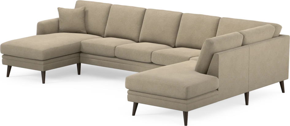 Eden - 3-sits soffa med schäslong vänster och divan höger - Beige