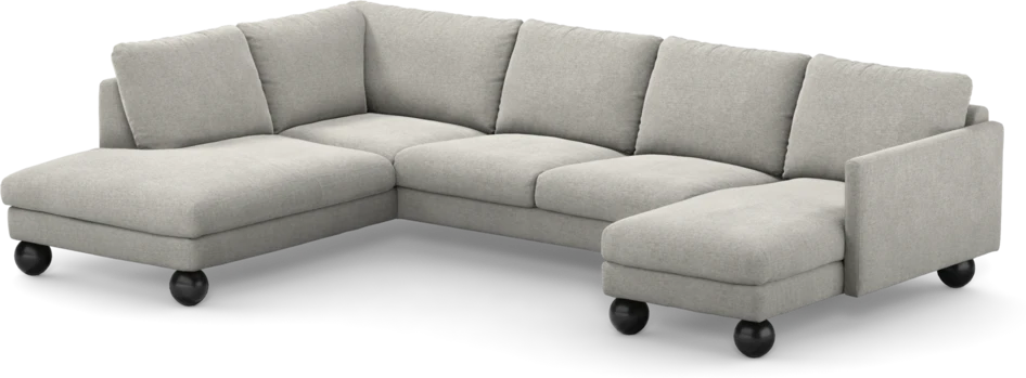 Madison Lux - 2-sits soffa med divan vänster och schäslong höger - Grå