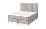 Sleep Delux - Kontinentalsäng, dubbelsäng med bäddmadrass Dream Delux vit - Beige
