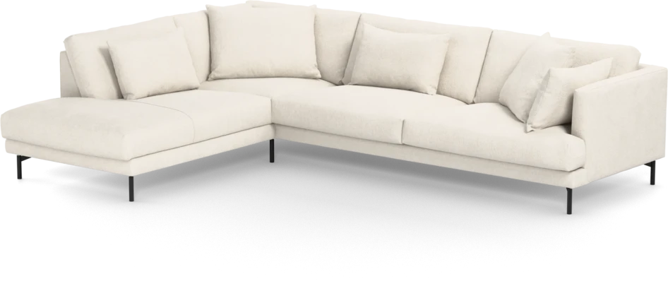Harper - 3-sits soffa med divan vänster - Vit