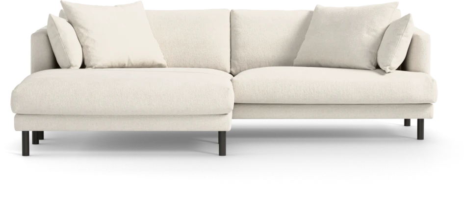 Harper - 4-sits med schäslong XL vänster - Vit