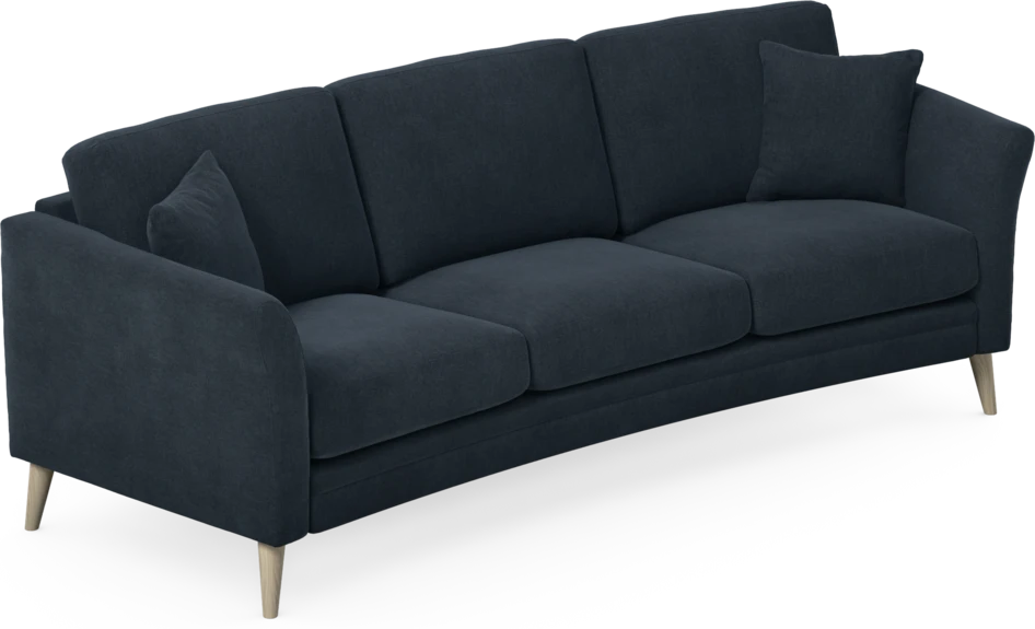 Eden - 3-sits soffa svängd - Blå