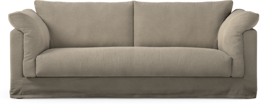 Cherrie - 2,5-sits soffa, hel dyna och kappa - Beige