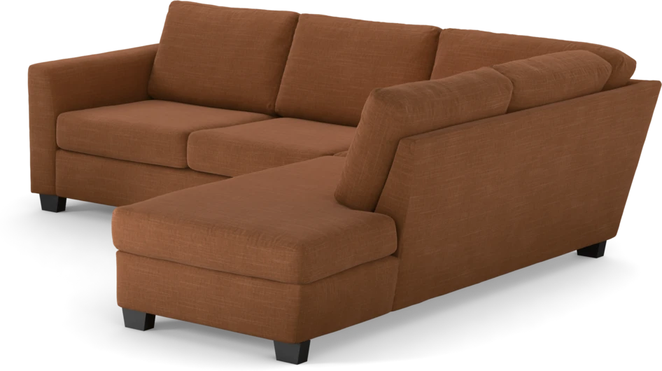 Friday - 2,5-sits soffa med divan höger - Orange