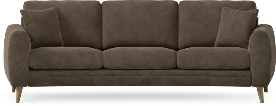 Eden - 3-sits soffa svängd - Brun