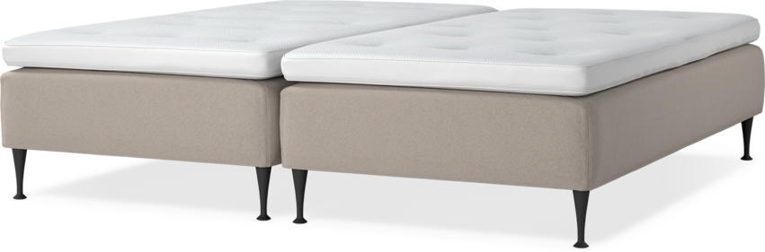 Delux Sense - Ramsäng, dubbelsäng med bäddmadrass - Beige