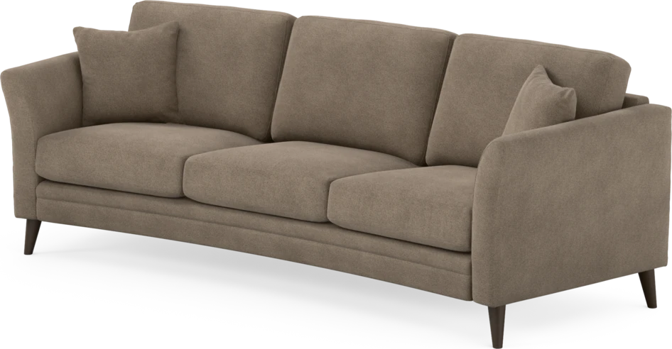 Eden - 3-sits soffa svängd - Brun