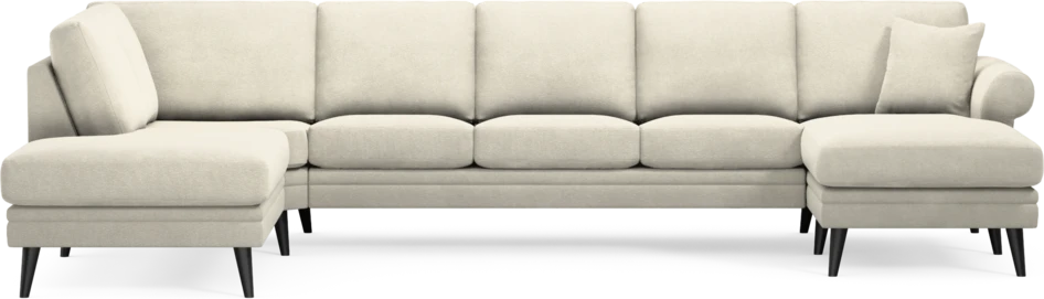 Eden - 3-sits soffa med divan vänster och schäslong höger - Vit