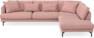 Harper - 3-sits soffa med divan höger - Rosa