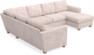 Friday - Hörnsoffa, 2+3-sits med schäslong höger - Rosa
