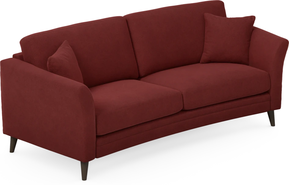 Eden - 2,5-sits soffa svängd - Röd