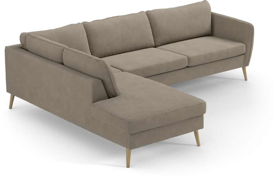 County - 2,5-sits soffa med divan vänster - Beige