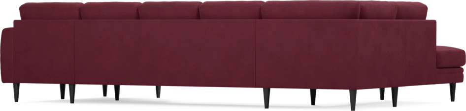 Eden - 3-sits soffa med divan vänster och schäslong höger - Röd