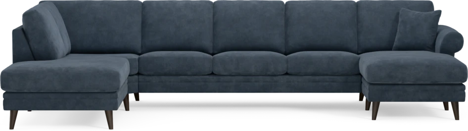Eden - 3-sits soffa med divan vänster och schäslong höger - Blå