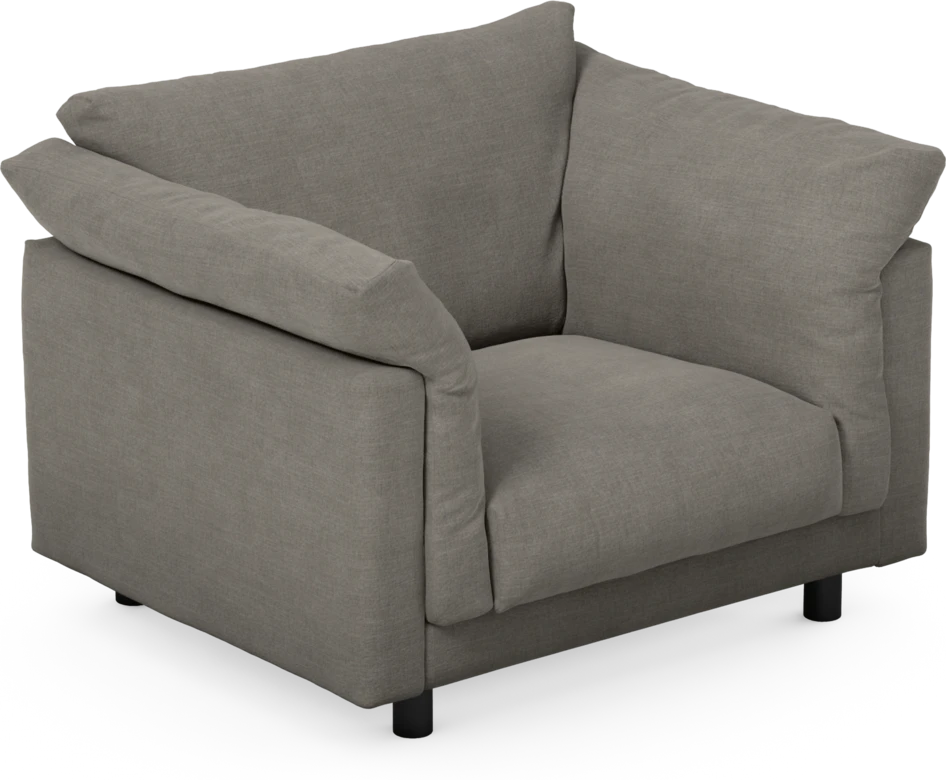 Cherrie - Fåtölj, fast klädsel - Grå