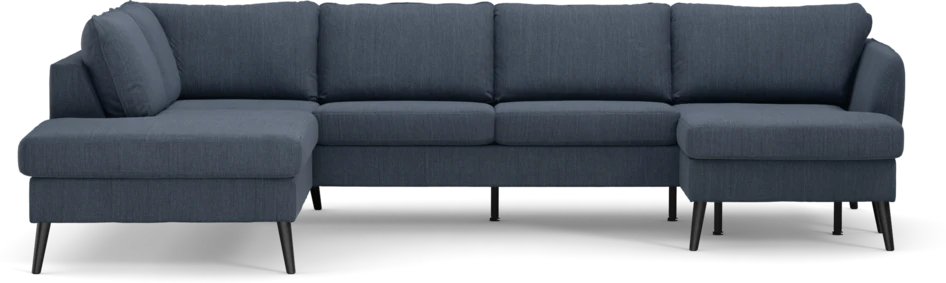County - 3-sits soffa med divan vänster och schäslong höger - Blå